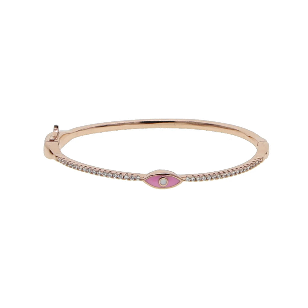 Adjustable rose gold bangle