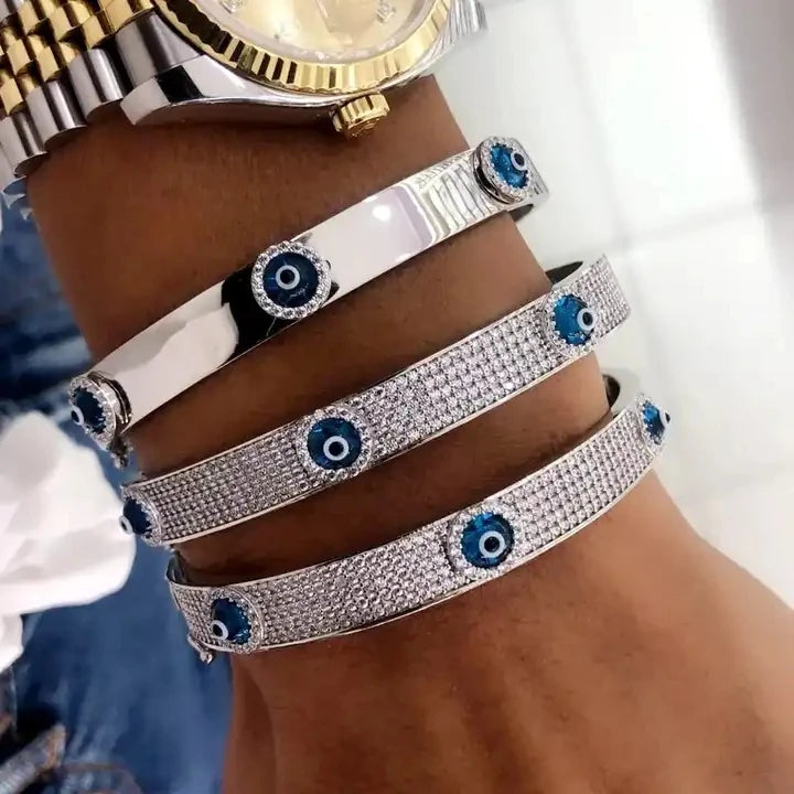 Evil Eye Bangle Bracelet