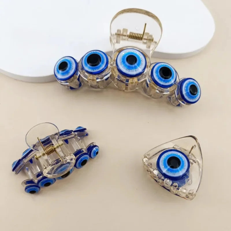 Evil Eye Hair Claw Clips