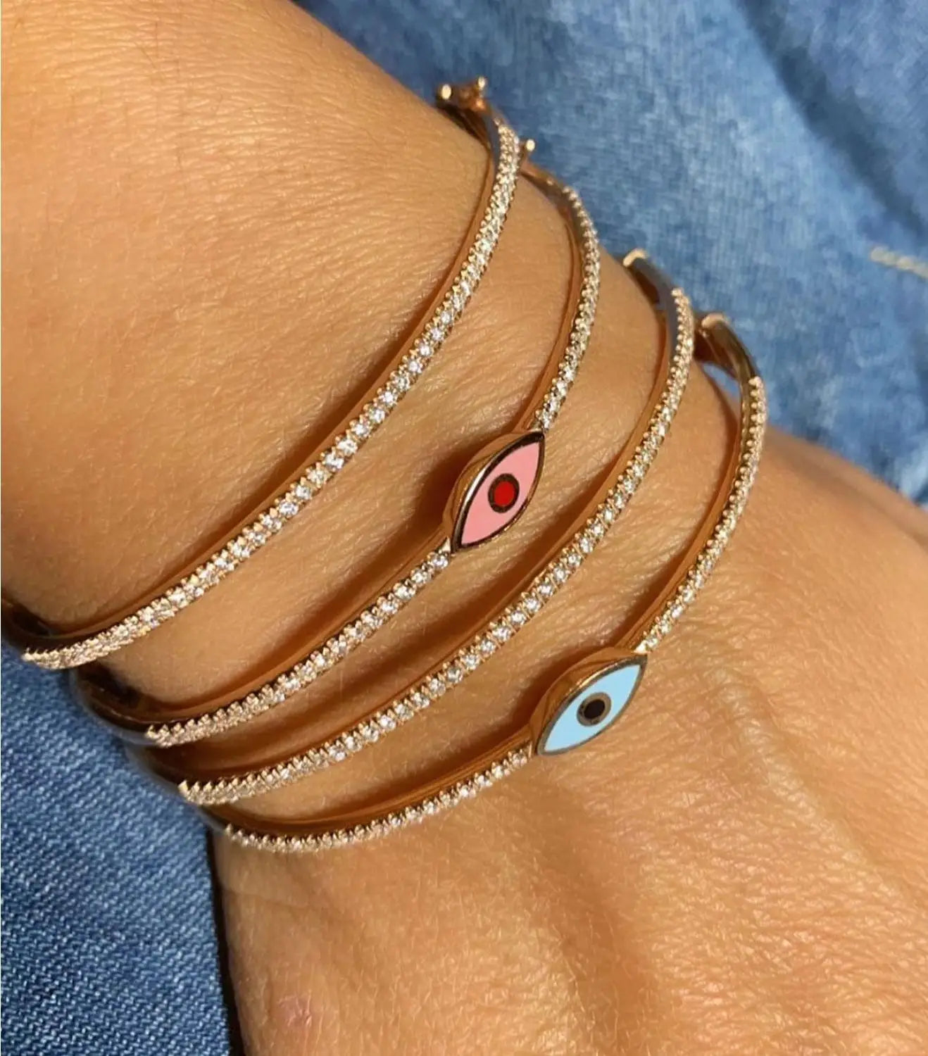 Evil Eye bangle bracelet