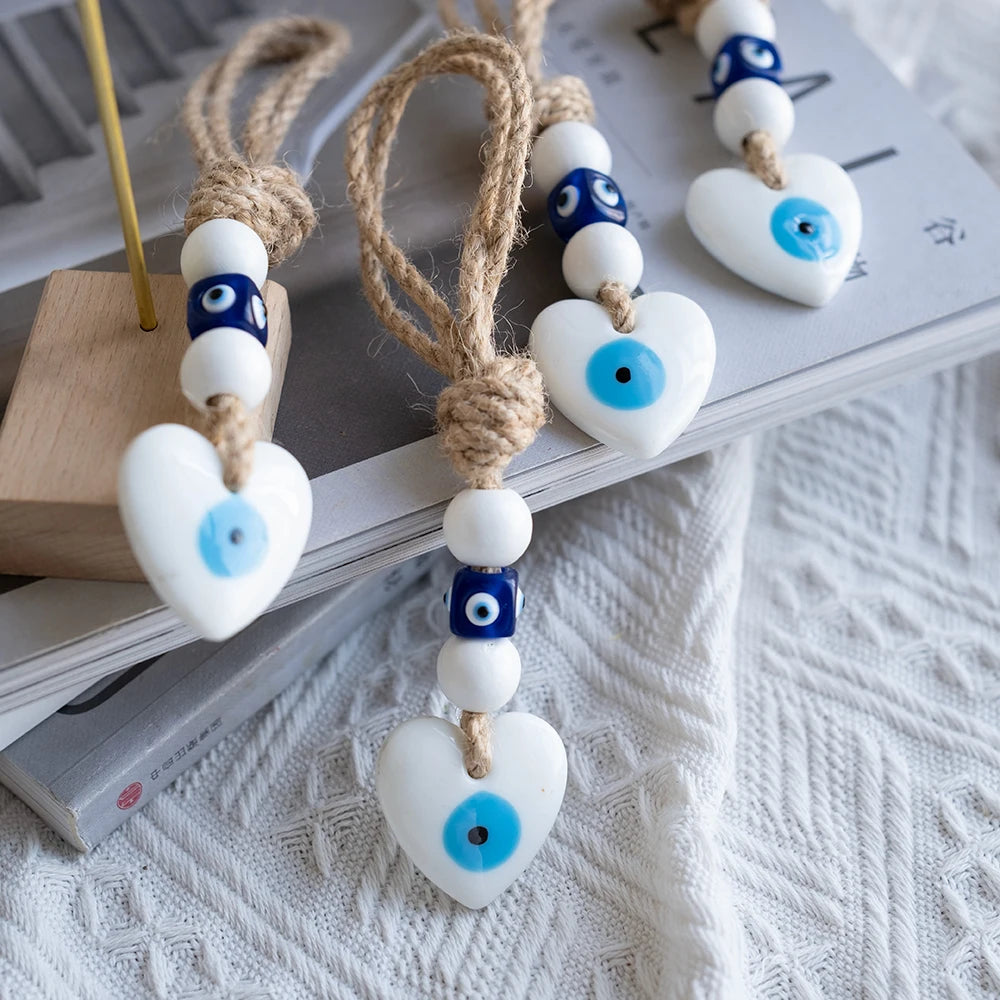 Evil Eye braided rope wall hanging
