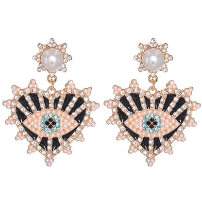 High-quality crystal dangle earrings
