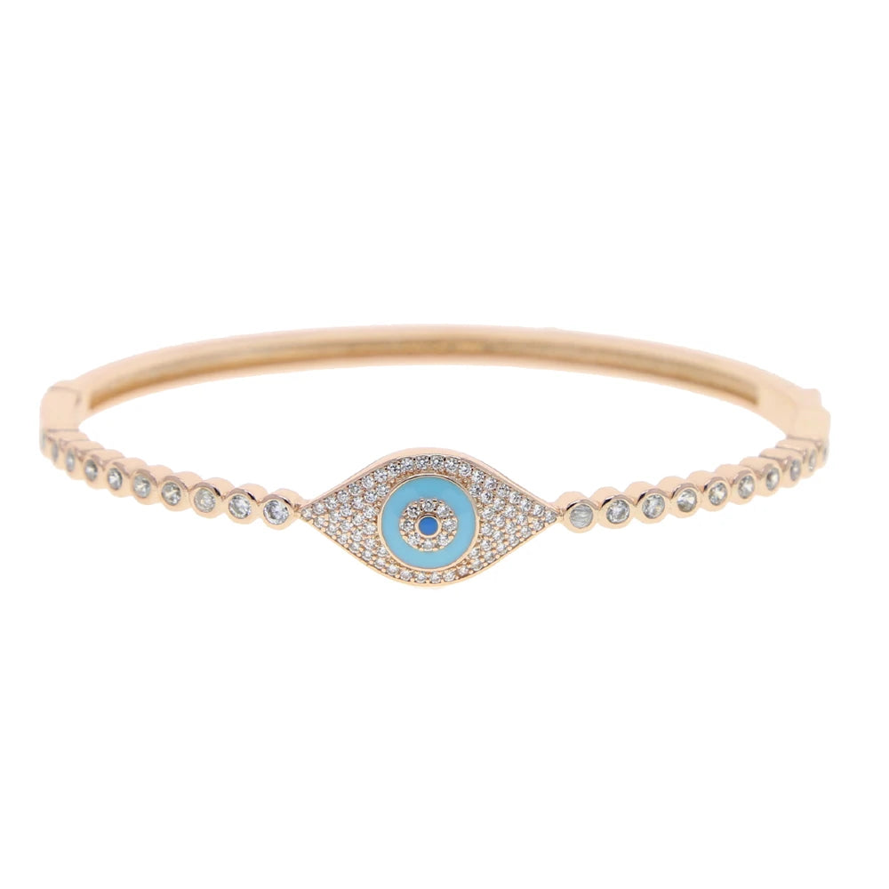 Hamsa hand charm bangle