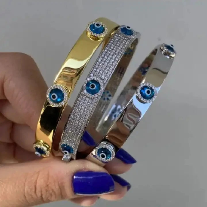 Platinum-Plated Evil Eye Jewelry