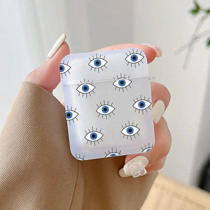 Protective Slim Evil Eye Earphone Case for AirPods with Luxury Design and TPU Material