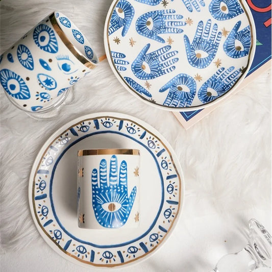 Evil Eye ceramic plates
