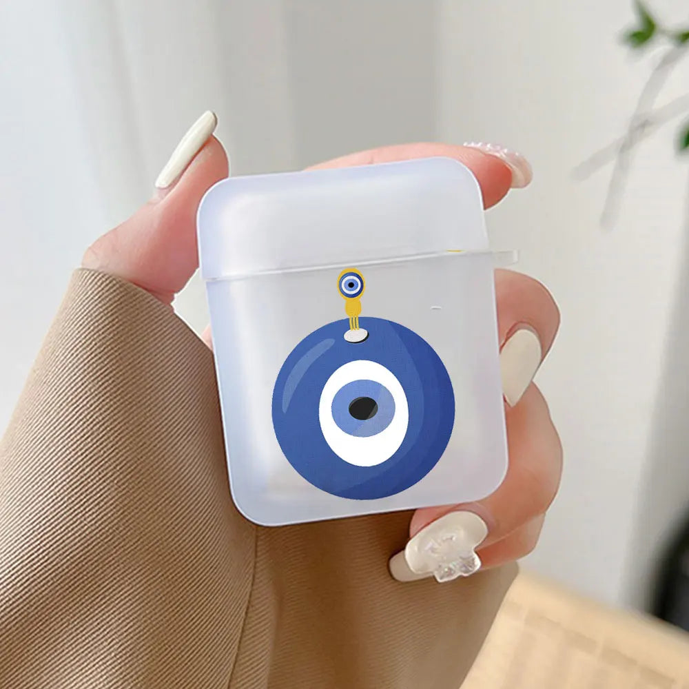 Protective Slim Evil Eye Earphone Case for AirPods with Luxury Design and TPU Material