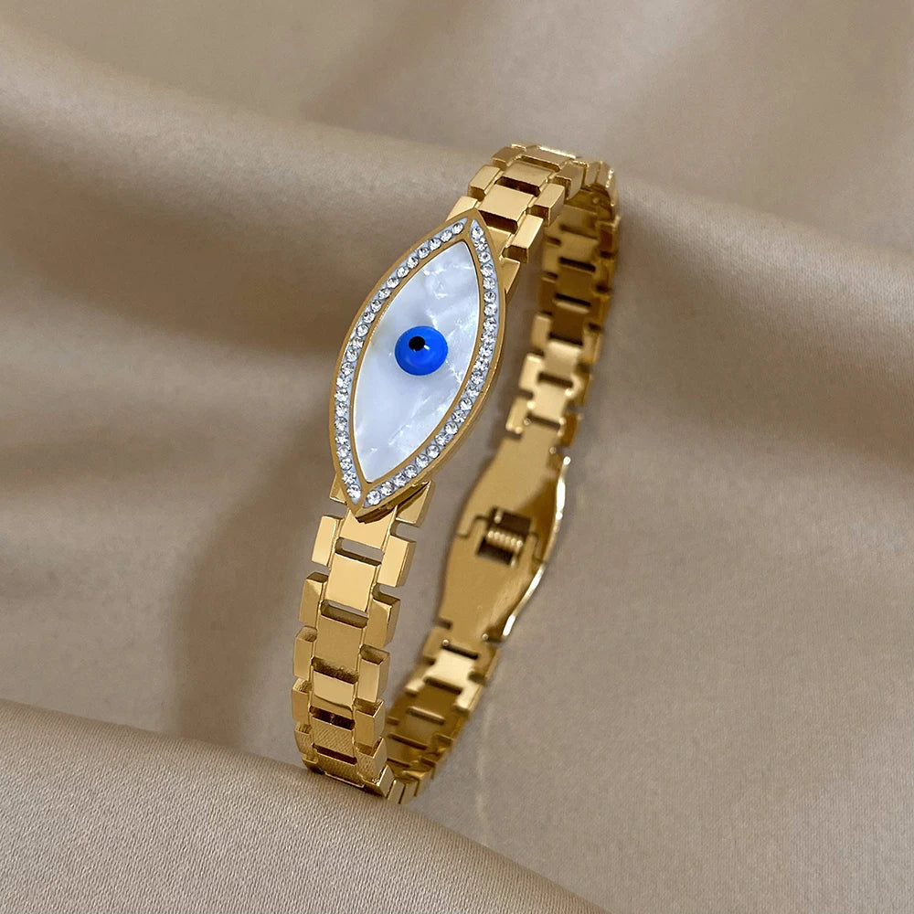 Gold-plated Evil Eye bracelet