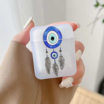 Protective Slim Evil Eye Earphone Case for AirPods with Luxury Design and TPU Material