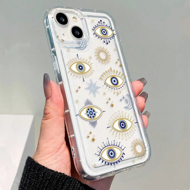 Transparent Evil Eye phone case
