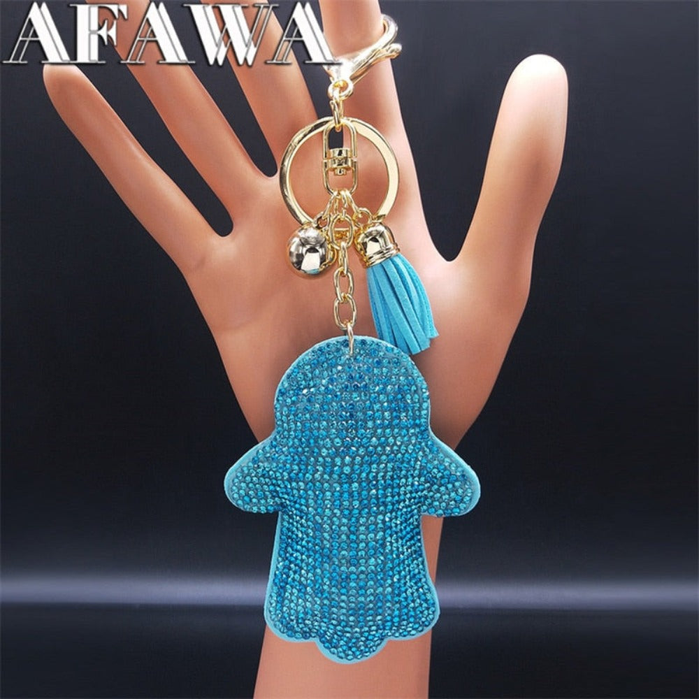 Women's Crystal Keychain Ring