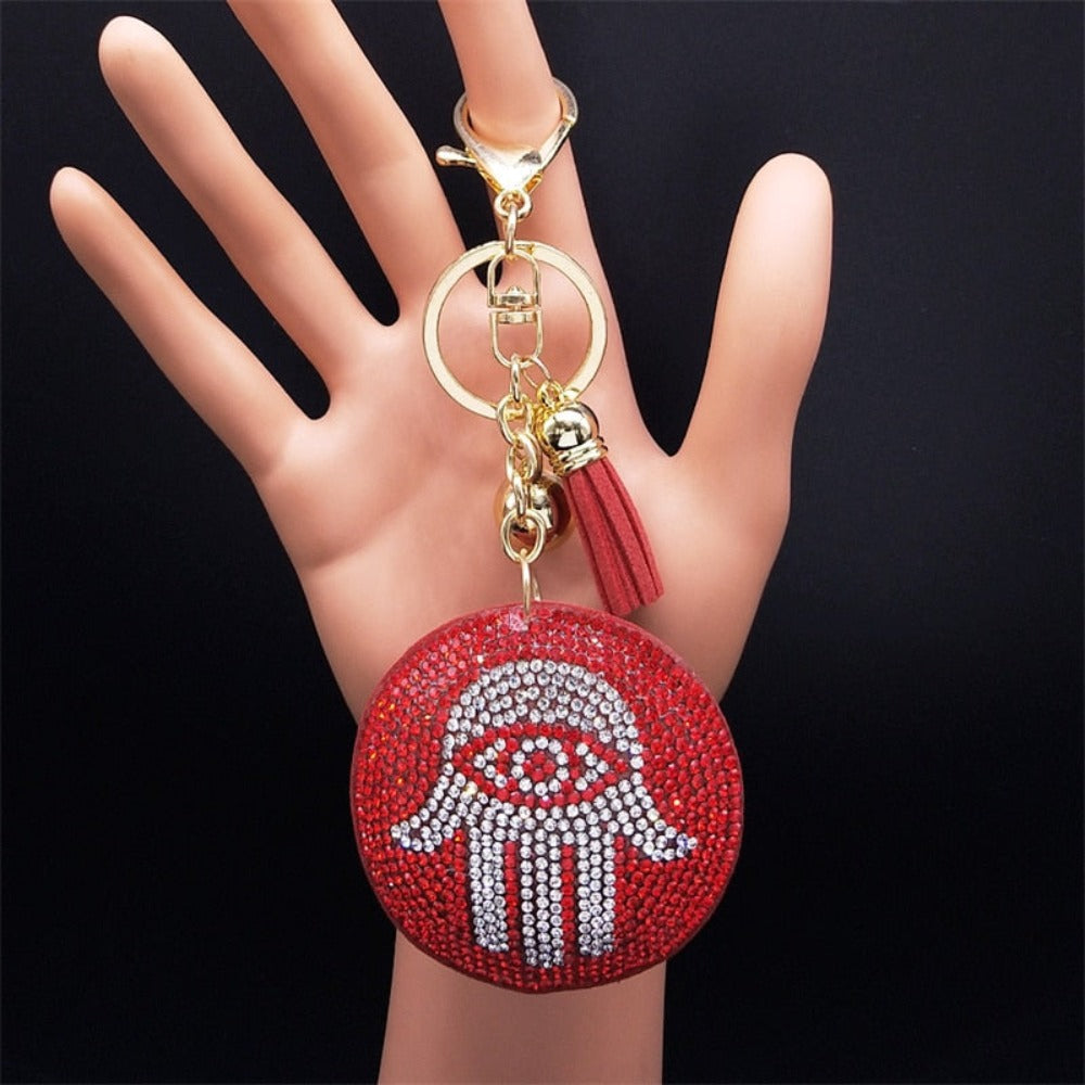 Women's Crystal Keychain Ring