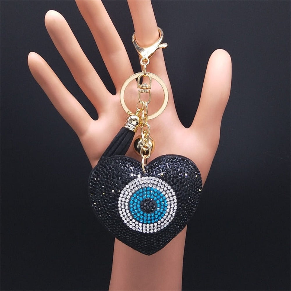 Women's Crystal Keychain Ring