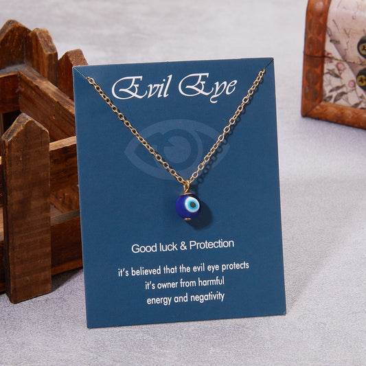 Turkish Blue Evil Eye Necklace